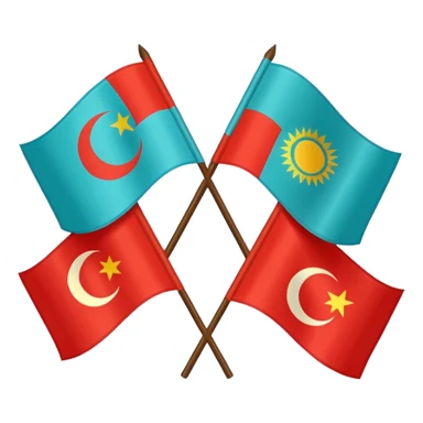 Turkic flags sticker