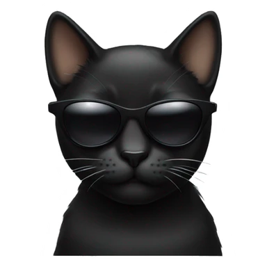 Black Cat with sunglasses sticker
