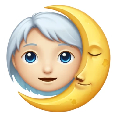 Gentle moon radiating emotional magic sticker