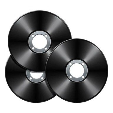 two black computer disk sticker