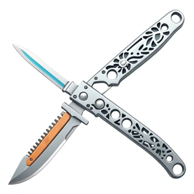 Single blade butterfly knife , used a csgo 2 butterfly knife for reference sticker