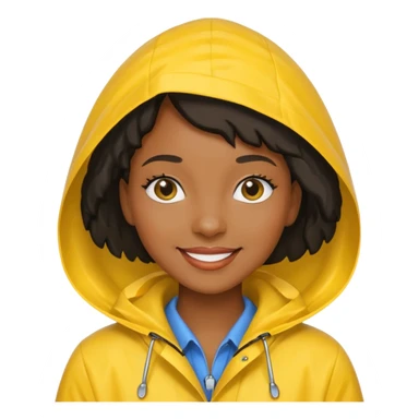 Raincoat Pedestrian black woman sticker