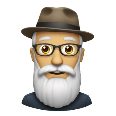 funny bearded oldman sticker