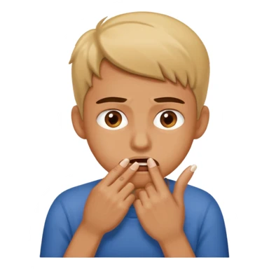 Persona mordiéndose la uña sticker