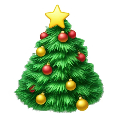 cozy christmas tree with tinsel sticker