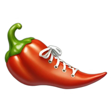 spicy pepper with running shoes sticker