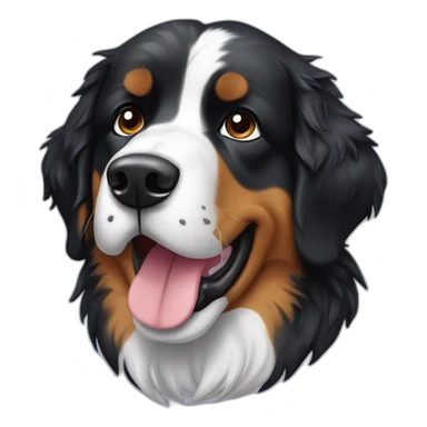 bernese mountaind dog completly wet sticker
