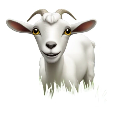 goat eating grass sticker