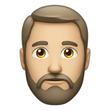 white man with beard and serious face sticker