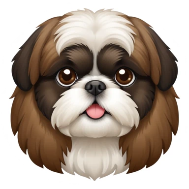 brown and black shi tzu sticker