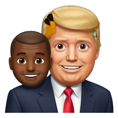 
Donald Trump but his face Kanye West sticker