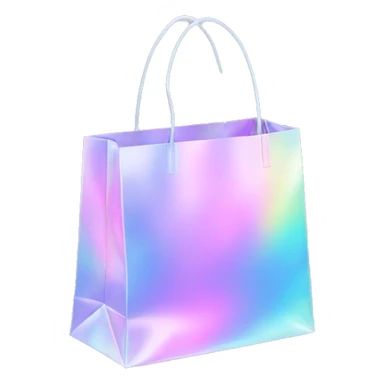 Pale holographic shopping bag sticker