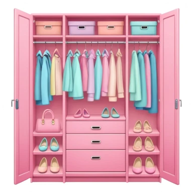 Pink closet sticker
