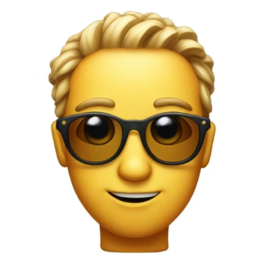 wondering sun with glasses sticker