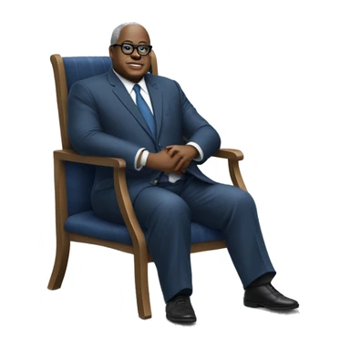 Felix tshisekedi sur une chaise sticker