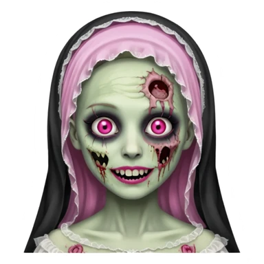 sweet smiling zombie bride sticker