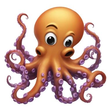 Octopus squirting ink sticker