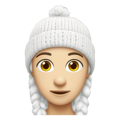 white winter beanie no person sticker