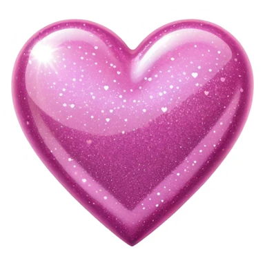 Pink glitter heart  sticker