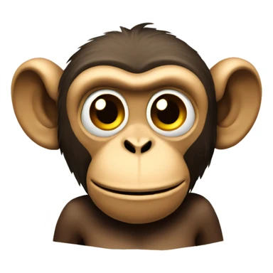 A monkey plotting a plan looking mischievous sticker