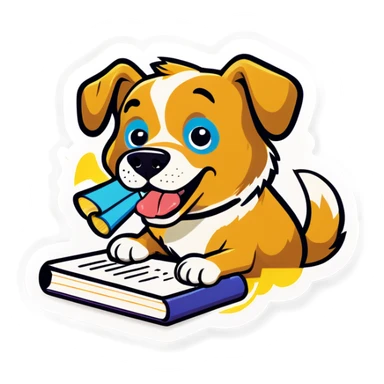 Dog eat my homework  sticker