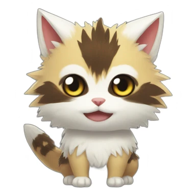 monster hunter palico really fluffy sticker