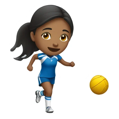  niña jugando vóley sticker