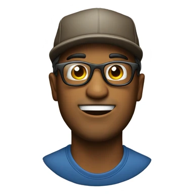 Hombre con gorra y lentes sticker