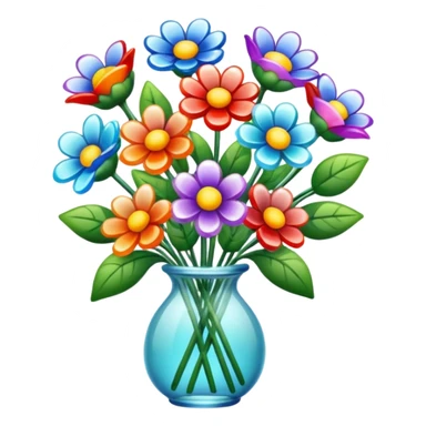 glass flower bouquet  sticker