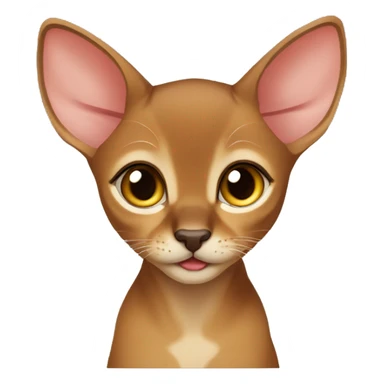 Fawn Abyssinian kitten sticker