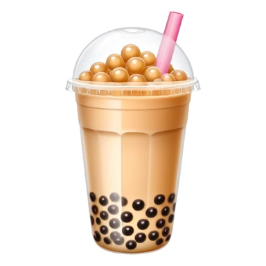 bubble tea with tapioca pearls sticker