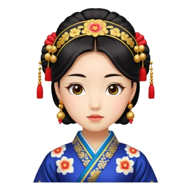 japanese girl in traditional costume sticker