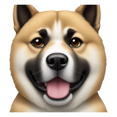 Black American Akita sticker