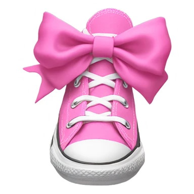 Pink Converse with bow sticker