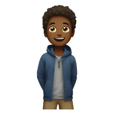 boys enjoying indoor fireworks in new year sticker