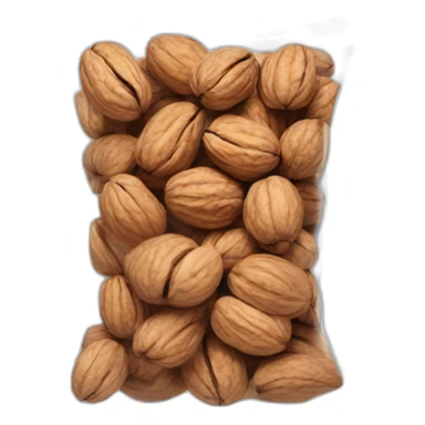 ziploc bag of walnuts sticker