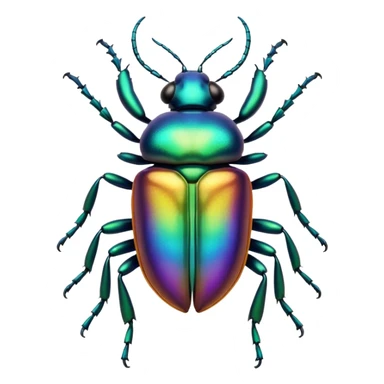 Strong iridescent beetle sticker