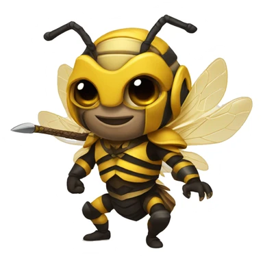 A warrior bee  sticker
