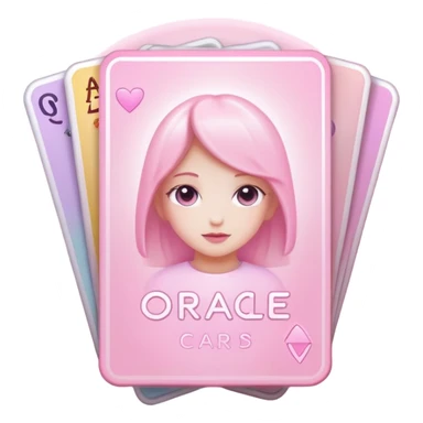 Light pink oracle cards sticker