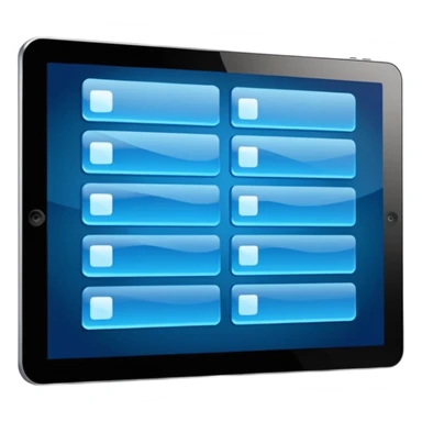 tablet with overlapping interface windows sticker