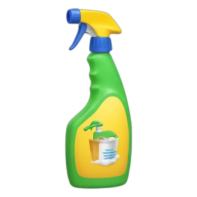 cleaning spray sticker