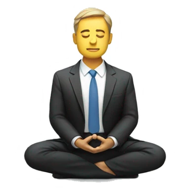 businessman meditating sticker