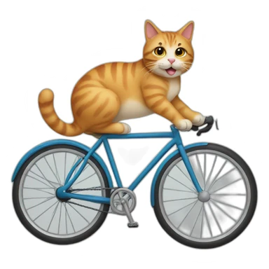 cat on the bycicle sticker