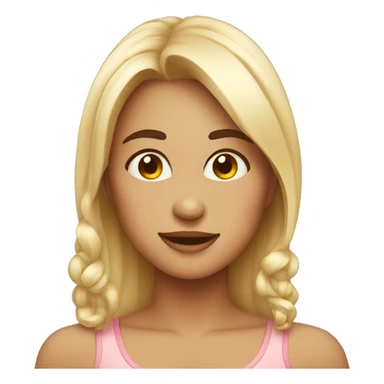 Cute woman blushing sticker