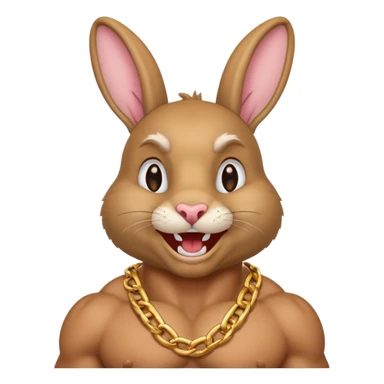 A little rabbit who loves to laugh make it drake make it rap and not cute sticker