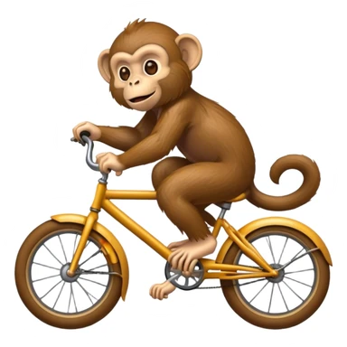 monkey riding bike sticker