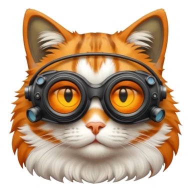 cat with nigthvision googles sticker