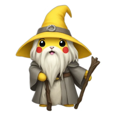 Gandalf Pikachu sticker