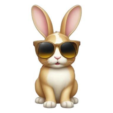 lapin avec des lunettes de soleil sticker