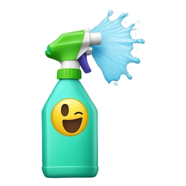 Spray bottle shooting water out sticker